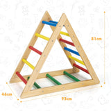 NNECW  Wooden Colorful Climbing Triangle Ladder for Kids Room/Living Room