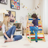 NNECW  Wooden Colorful Climbing Triangle Ladder for Kids Room/Living Room
