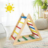 NNECW  Wooden Colorful Climbing Triangle Ladder for Kids Room/Living Room