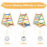 NNECW  Wooden Colorful Climbing Triangle Ladder for Kids Room/Living Room