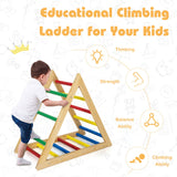 NNECW  Wooden Colorful Climbing Triangle Ladder for Kids Room/Living Room