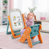 NNECW Art Easel with Height Adjustable Magnetic Whiteboard  for Toddlers