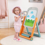 NNECW Art Easel with Height Adjustable Magnetic Whiteboard  for Toddlers