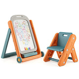 NNECW Art Easel with Height Adjustable Magnetic Whiteboard  for Toddlers