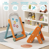 NNECW Art Easel with Height Adjustable Magnetic Whiteboard  for Toddlers