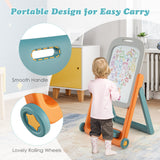 NNECW Art Easel with Height Adjustable Magnetic Whiteboard  for Toddlers