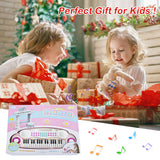 NNECW 37-Key Electronic Kids Piano with Stool & Microphone