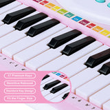 NNECW 37-Key Electronic Kids Piano with Stool & Microphone