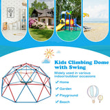NNECW 3m Geometric Dome Climber with Swing for Kids