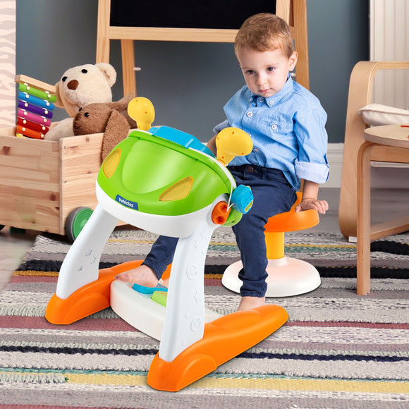 NNECW Kids Steering Wheel Simulated Driving Toy Set with Lights & Sounds
