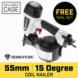 NNEDPE Air Nail Gun Coil Nailer 15deg  25-55mm