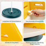 NNECW 360 Revolving Pineapple Shelf with Plastic Bins for Kids