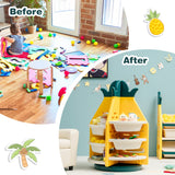 NNECW 360 Revolving Pineapple Shelf with Plastic Bins for Kids