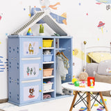 NNECW Kids Costume Pretend Dresser Storage Closet-Blue