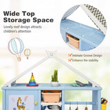 NNECW Kids Costume Pretend Dresser Storage Closet-Blue
