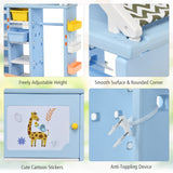 NNECW Kids Costume Pretend Dresser Storage Closet-Blue