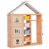 NNECW Kids Costume Pretend Dresser Storage Closet-Pink