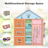 NNECW Kids Costume Pretend Dresser Storage Closet-Pink
