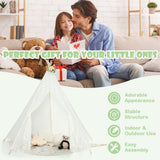 NNECW 5-Side Lace Teepee Tent with Colorful Light Strings for Children & Adults