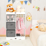 NNECW Kids Armoire Dresser with Mirror for Kids Room