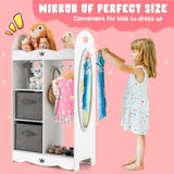 NNECW Kids Armoire Dresser with Mirror for Kids Room