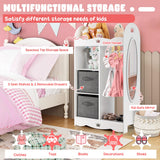 NNECW Kids Armoire Dresser with Mirror for Kids Room