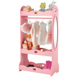 NNECW Kids Dress up Storage Wardrobe with Cute Crown Patterns for Kids Room