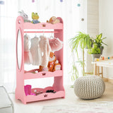 NNECW Kids Dress up Storage Wardrobe with Cute Crown Patterns for Kids Room