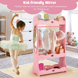 NNECW Kids Dress up Storage Wardrobe with Cute Crown Patterns for Kids Room
