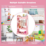 NNECW Kids Dress up Storage Wardrobe with Cute Crown Patterns for Kids Room