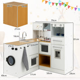 NNECW 2-Piece Kids Kitchen Playset with 7 Cooking Accessories for Kids