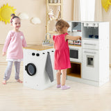 NNECW 2-Piece Kids Kitchen Playset with 7 Cooking Accessories for Kids