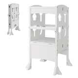 NNECW  Adjustable Kids Kitchen Step Stool with Protective Guardrails