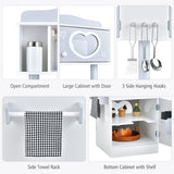 NNECW Double-Sided Kids Play Kitchen with Cooking Sets for Toddlers Ages 3 +