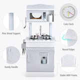 NNECW Double-Sided Kids Play Kitchen with Cooking Sets for Toddlers Ages 3 +