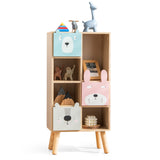 NNECW Kids Storage Cabinet with 4 Cubbies & 3 Drawers for Books & Toys