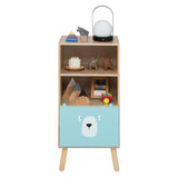 NNECW 3-Tier Kids Wooden Bookshelf for Kids Room & Playing Room