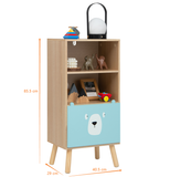 NNECW 3-Tier Kids Wooden Bookshelf for Kids Room & Playing Room