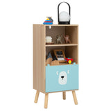 NNECW 3-Tier Kids Wooden Bookshelf for Kids Room & Playing Room
