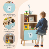 NNECW 3-Tier Kids Wooden Bookshelf for Kids Room & Playing Room