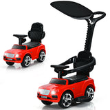 NNECW Licensed Bentley Kids Ride On Push Car with Canopy-Red