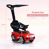 NNECW Licensed Bentley Kids Ride On Push Car with Canopy-Red
