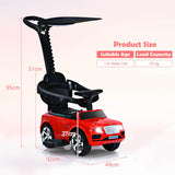 NNECW Licensed Bentley Kids Ride On Push Car with Canopy-Red