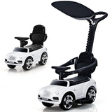 NNECW Licensed Bentley Kids Ride On Push Car with Canopy-White