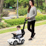 NNECW Licensed Bentley Kids Ride On Push Car with Canopy-White