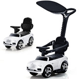 NNECW Licensed Bentley Kids Ride On Push Car with Canopy-White