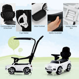 NNECW Licensed Bentley Kids Ride On Push Car with Canopy-White