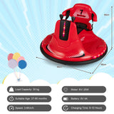 NNECW Electric Bumper Car with Built-in Music for Kids-Red