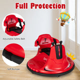 NNECW Electric Bumper Car with Built-in Music for Kids-Red