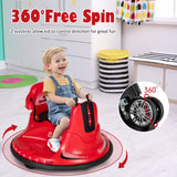 NNECW Electric Bumper Car with Built-in Music for Kids-Red